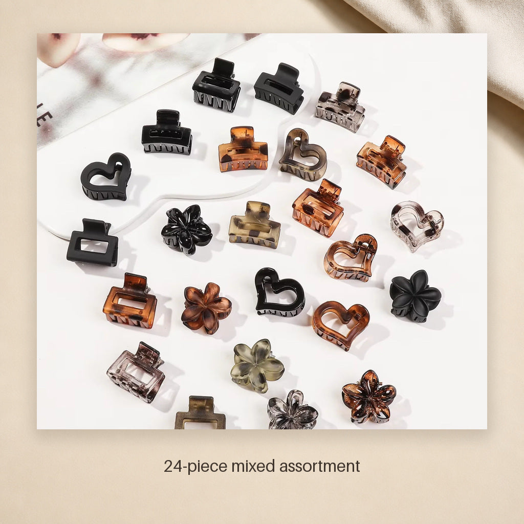 Mini Hair Claw Clip Pack – Assorted Shapes