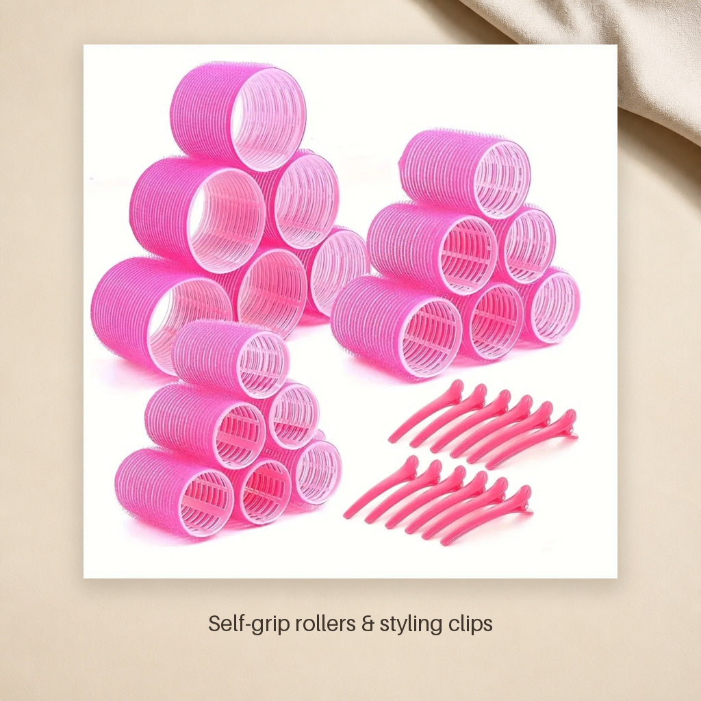 30-Piece Self-Grip Hair Roller Kit