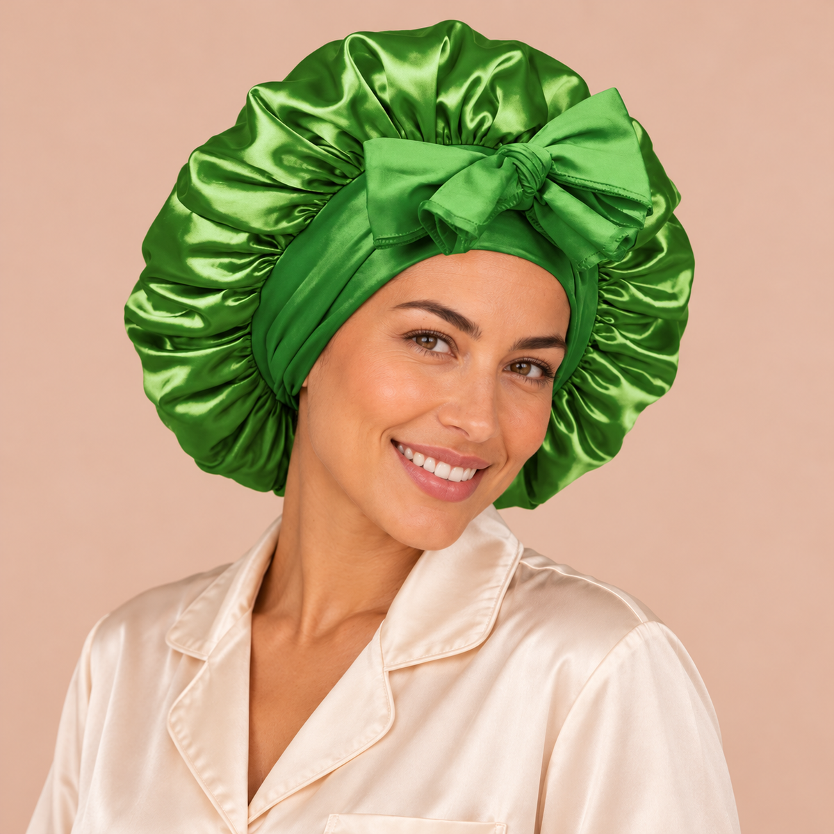 Satin-Finish Adjustable Sleep Bonnet