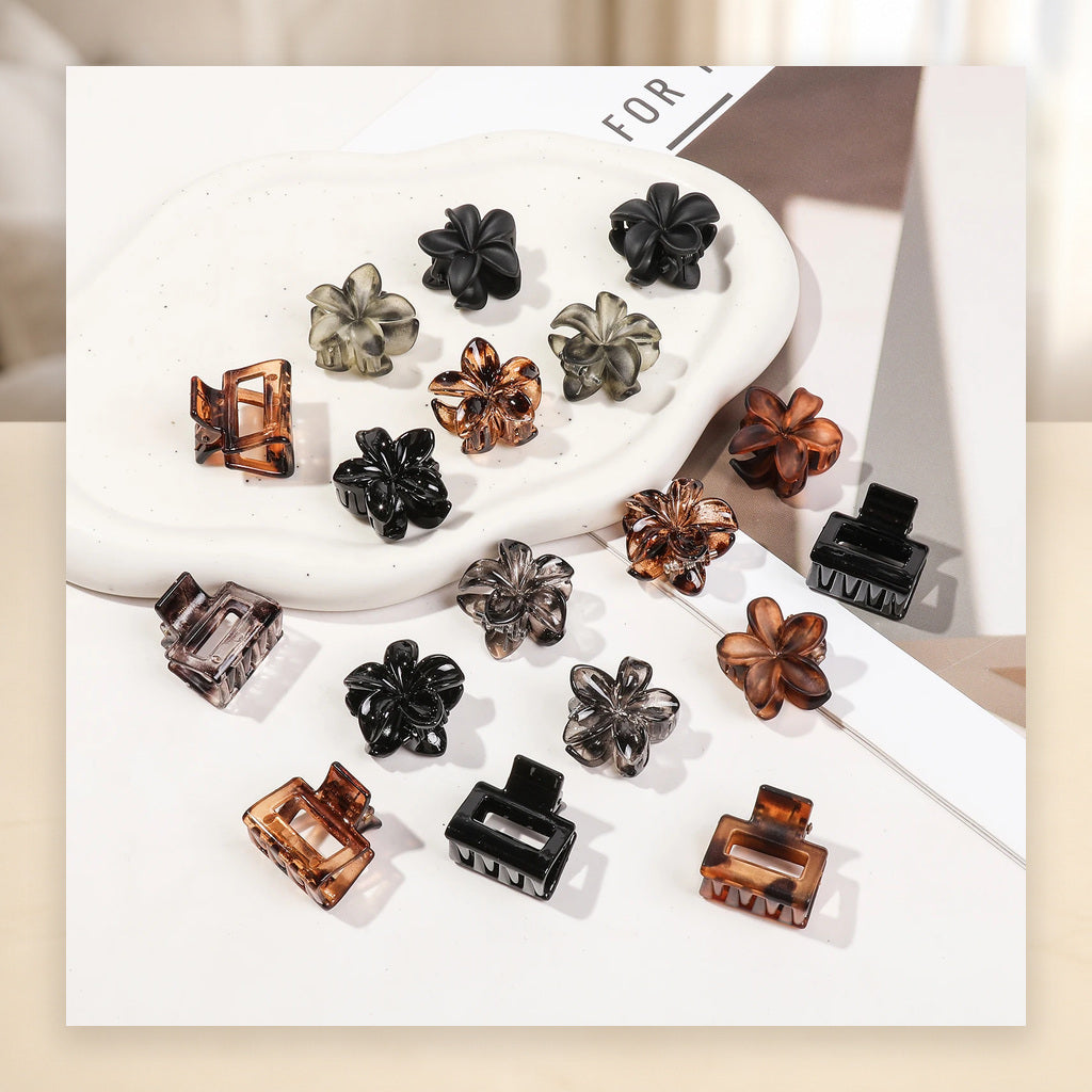 Mini Hair Claw Clip Pack – Assorted Shapes