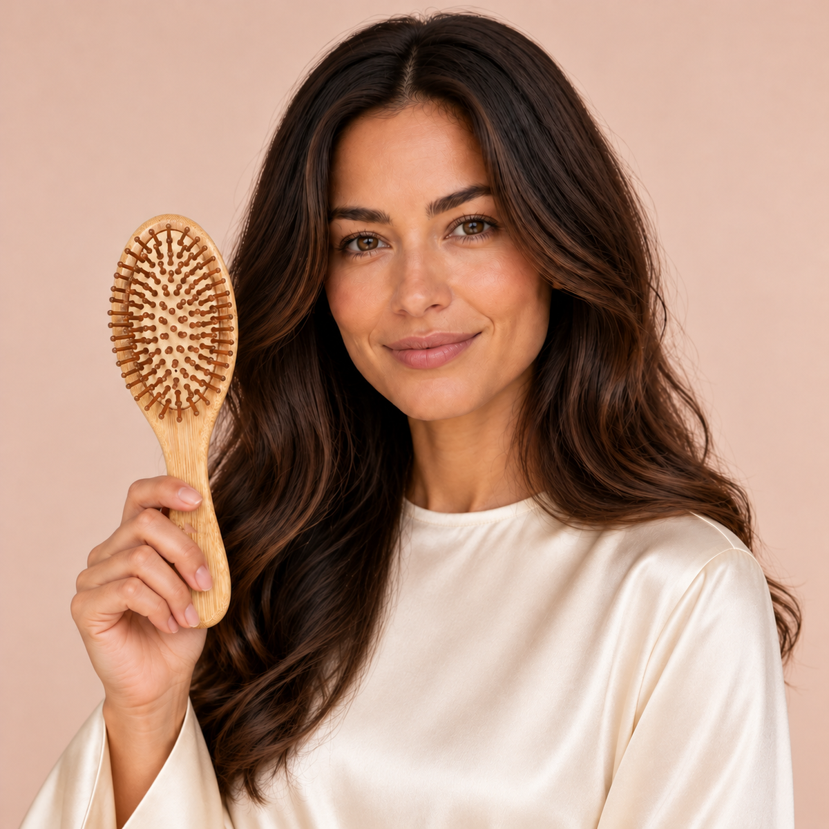 Paddle Hairbrush with Cushioned Base