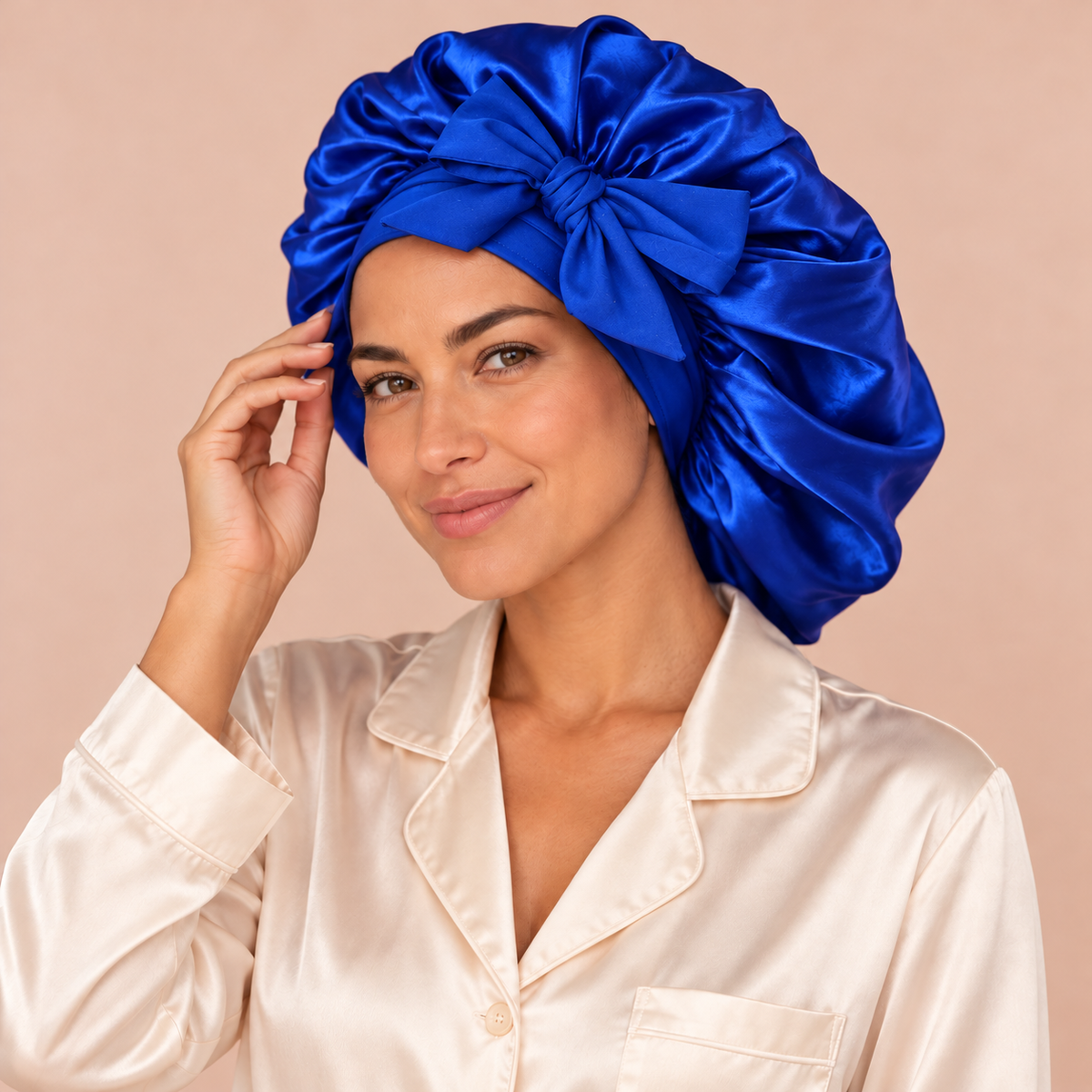 Satin-Finish Adjustable Sleep Bonnet