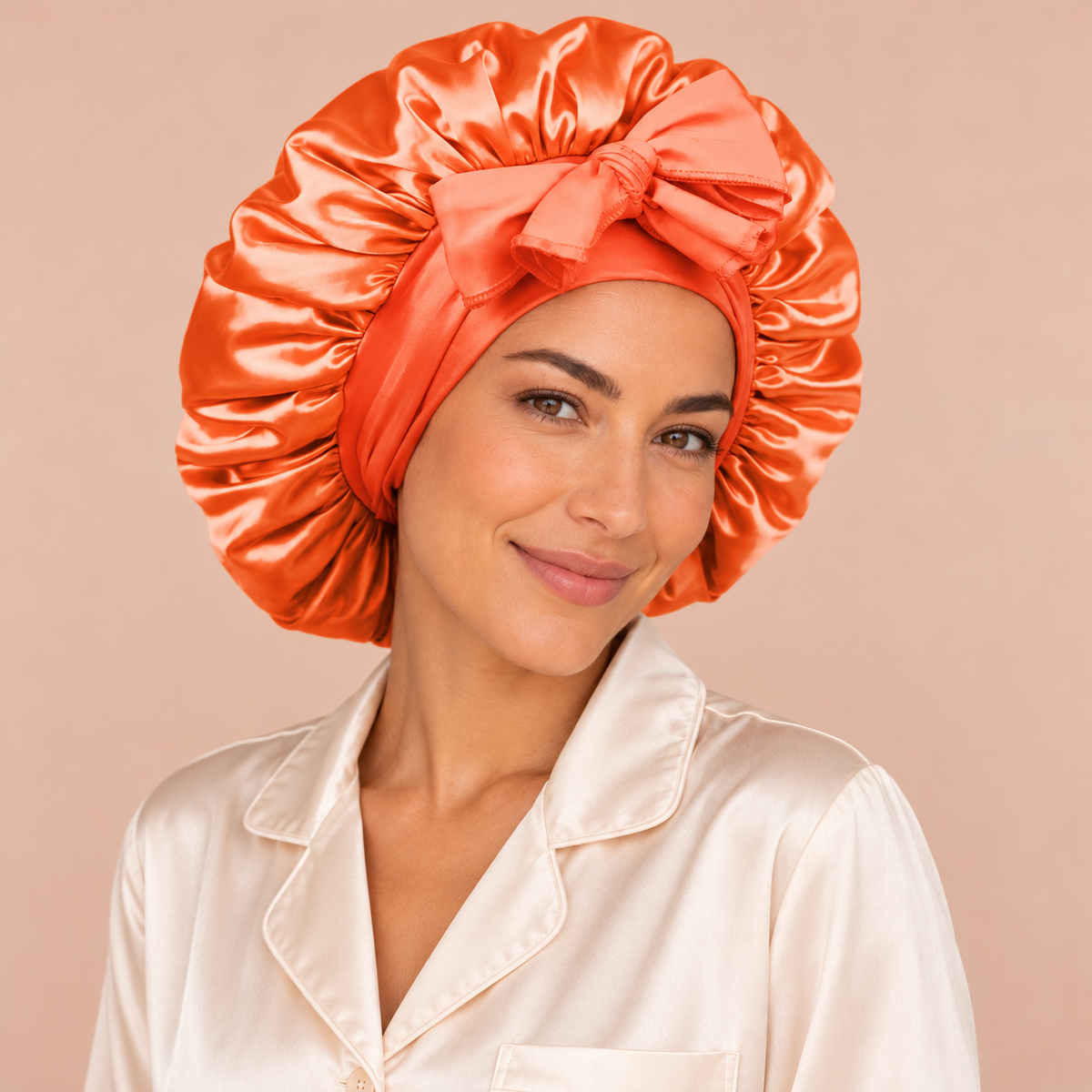 Satin-Finish Adjustable Sleep Bonnet