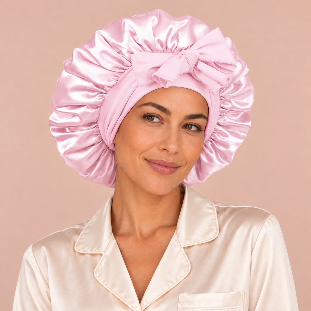 Satin-Finish Adjustable Sleep Bonnet