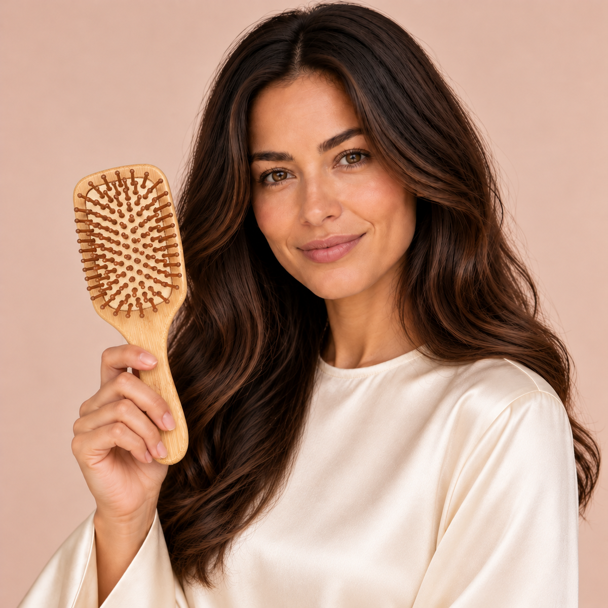 Paddle Hairbrush with Cushioned Base