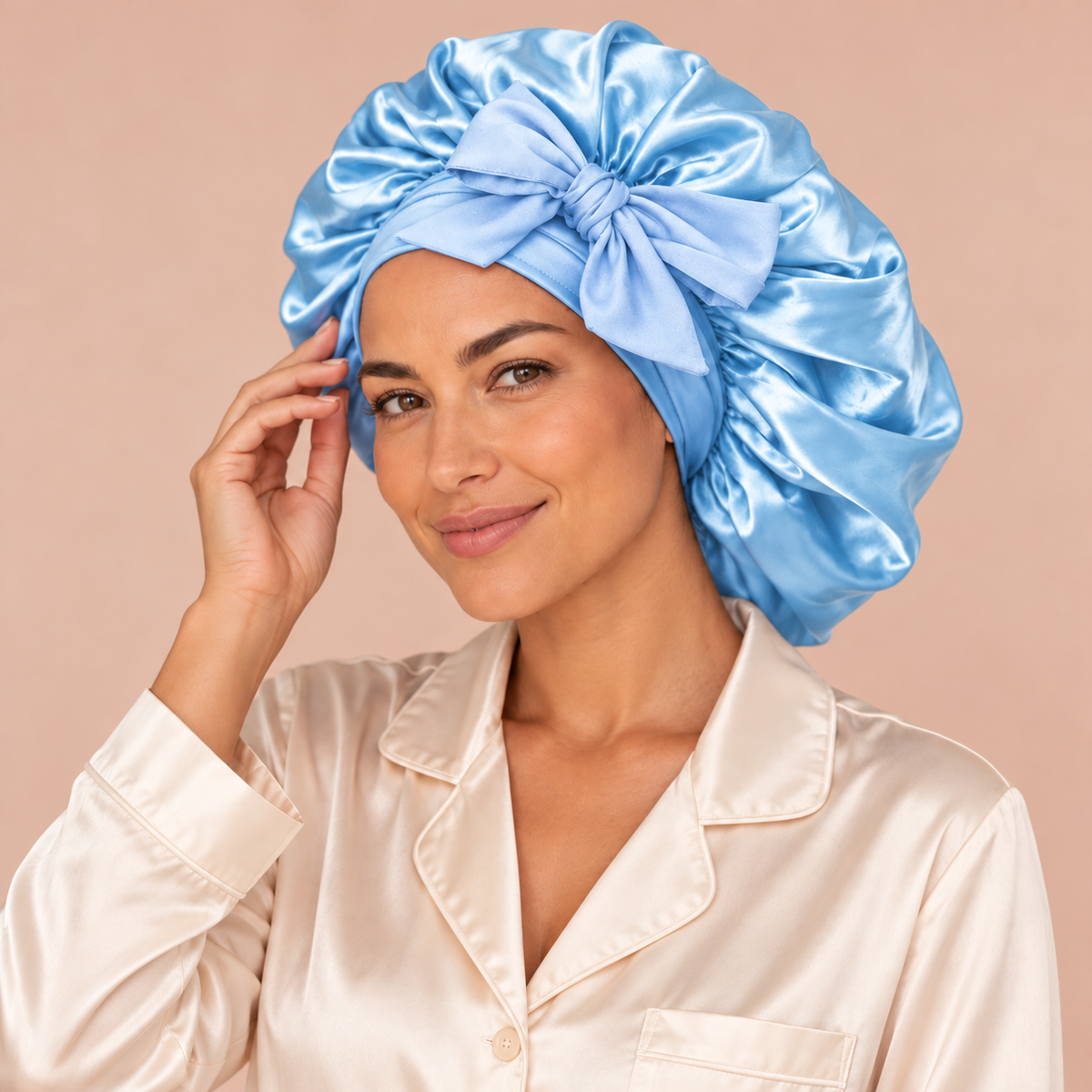 Satin-Finish Adjustable Sleep Bonnet