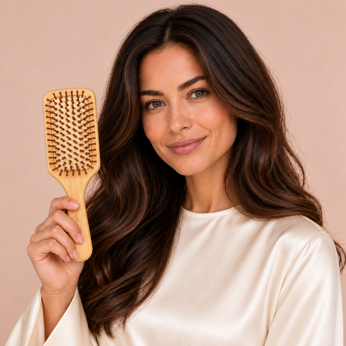 Paddle Hairbrush with Cushioned Base