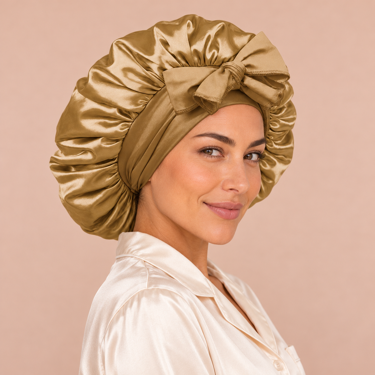 Satin-Finish Adjustable Sleep Bonnet
