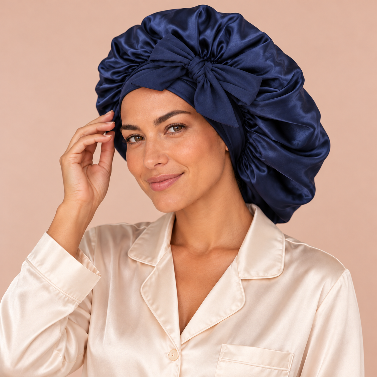 Satin-Finish Adjustable Sleep Bonnet
