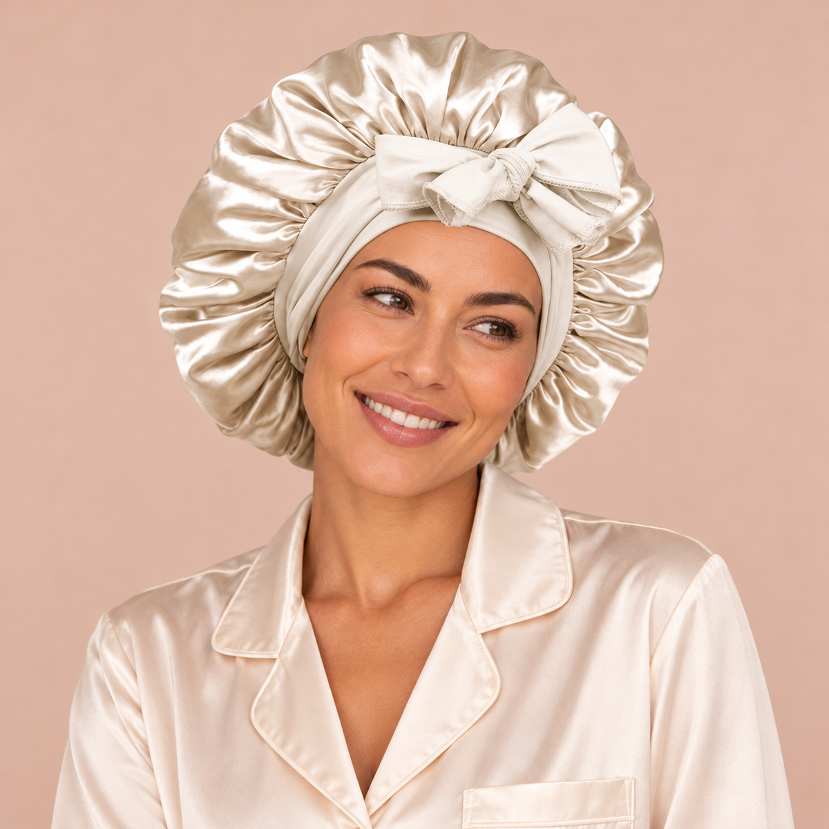 Satin-Finish Adjustable Sleep Bonnet