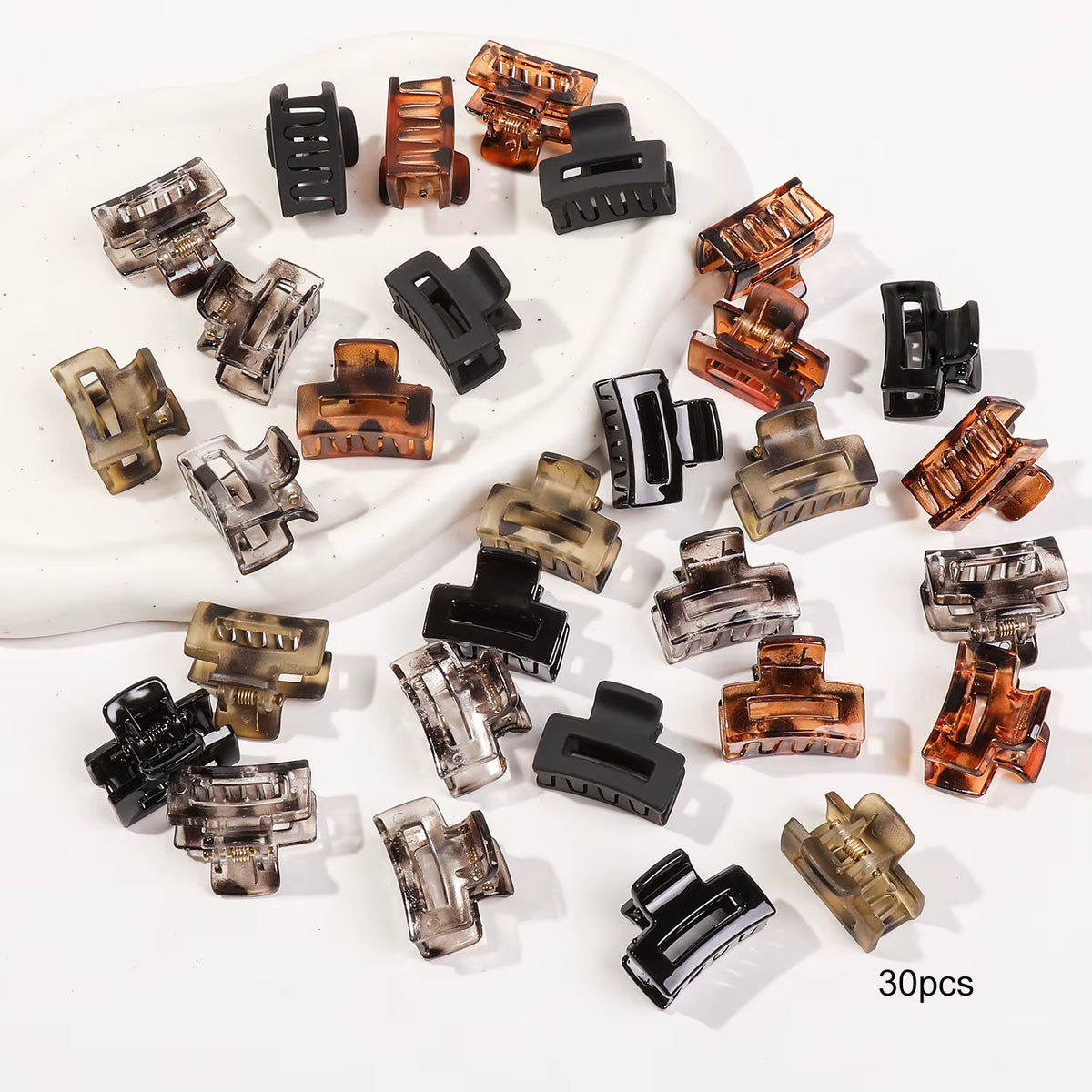 Mini Hair Claw Clip Pack – Assorted Shapes